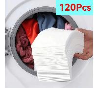 120 feuilles de détergent à lessive, élimination puissante des taches, parfum agréable, formule de nettoyage concentrée et antibactérienne, pour les tissus, produit de lessive essentiel, convient aux 