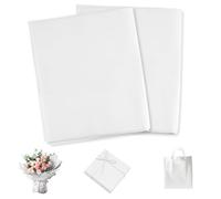 120 Feuilles de Papier de Soie Blanc, 50x35 cm Papier de Soie Emballage, Papier Soie Emballage, Papier Crepon pour Sacs Cadeaux, Papier d'Emballage,Feuille de Soie pour Mariage Anniversaire Fête DIY