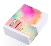 120 Feuilles Papier Aquarelle, 300 g/m² Papier Aquarelle Coton Watercolor Paper Feuille Aquarelle pour Aquarelle Gouache Acrylique (12,7 x 17,8 cm)