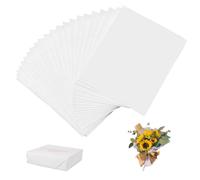 120 Feuilles Papier de Soie Emballage A4 Blanc 21 x 30cm, Tissue Paper pour Pompons, Décoration, DIY et Loisirs Créatifs