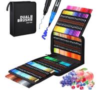 120 Feutres Coloriage Adulte pour Dessiner, Manga, Scrapbooking, Aquarelle Stylos Feutre Coloriage Enfants, Double Pointe Fine