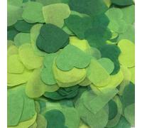 120 g de confettis multicolores en papier en forme de cœur - Décoration d'anniversaire - Confettis de table - Ballons - Corations de mariage, fête prénatale, Saint-Valentin, vert
