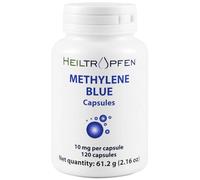 120 Gélules de bleu de méthylène | 10 mg par gélule | Pureté ultra-élevée | Ingrédient de qualité pharmaceutique USP Testé par un organisme tiers | gélules végétales | Sans formaldéhyde | Heiltropfen®