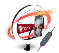 120 LED XL Anneau de Lumière pour Trépied Léger Avec Support Smartphone IPHONE