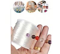 120 m Ligne monofilament en nylon transparent invisible, ligne de pêche cristalline non élastique - durable, polyvalente, convenant à la fabrication de bijoux, aux décorations suspendues, aux couronne