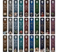 120 Marque-Pages avec Versets Bibliques, 30 Designs avec Croix Ajourée, Marque-Pages Imprimés Double Face, Marque-Pages Chrétiens Motivationnels pour Femmes, Hommes, Église, Amoureux des Livres