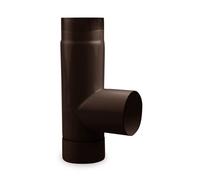 Ø 120 mm Tuyau de poêle Coude capsulaire émaillé Marron