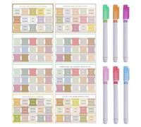 120 Pages D'Index Biblique -Tags Et De Surligneurs De 6 Packs, Autocollants D'Étiquette Classiques, Outils De Lecture Et De Recherche Confortables, Autocollants D'Étiquette Étanche Durables.