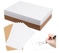 120 Pcs A6 Carte Vierge Papier Kraft, Carte Postale Vierge Papier Carte de Visite 14,5 x 9,5cm, pour DIY, Invitations de Mariage, Invitations