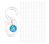 120 Pcs Coulissant Crochet de Rideau Rail Glisseur en Plastique, Rails de 6 mm de Largeur de Rail Intérieur, Crochets Coulissants Adapté aux Rideaux Glissants et Rideau de Douche, Compatible Tous Rail