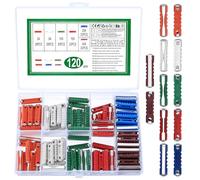 120 Pcs Fusible Torpille pour Voiture, Fusibles Torpilles, Torpedo de Fusible Automobile, Fusible pour Voiture Classique Voiture Moto, Fusibles de Voiture Continentaux(5A/8A/10A/16A/25A/40A)