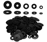 120 Pcs Kit de rondelles en caoutchouc, 12/18/20/25/30mm rondelles caoutchouc plates, rondelles caoutchouc robustes, entretoises pour appareils ménagers robinets