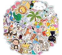 120 Pcs Mini Stickers enfant pour cahier, Mug, etc - Comprenant Autocollant animaux, fleurs, fées, étoiles - H27,5 x L83,53 cm