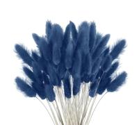 120 PCS Pampa séchée, Bouquet de Fleurs séchées décoration, Fleurs séchées Pampa Plante Fleurs séchées moelleuses, bohème Home Decor Arrangement Floral (Bleu foncé)