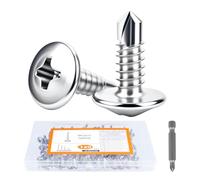 120 PcsTornillos Autotaladrantes, 4,2 x 13 mm Tornillos Roscachapas de acero inoxidable 410, Tornillos Autorroscantes para Metal, madera, plástico, Tejado Chapa Trapezoidal Chapas Metalicas
