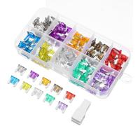 120 Pièces Assortiment de Fusibles Automobiles 2a à 35a Boîtier