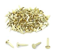 120 Pièces Attaches Parisiennes,Mini Attaches parisiennes Rondes en métal pour Scrapbooking, Lettres, en Papier, pour l'école, Le Bureau, Les travaux manuels (doré)