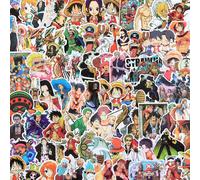 120 pièces Autocollants cool d'anime ONE PIECE amusants pour enfants. Jouet DIY pour ordinateur portable, skateboard, moto. Autocollants kawaii de décoration de dessin animé, imperméables. Récompenses