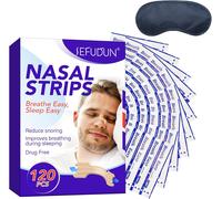 120 Pièces Bandelettes Nasales Bandelettes Nasales Anti Ronflement,Nasal Strips Patch Anti Ronflement Pour Une Meilleure Respiration Et 1 Masque Pour Les Yeux