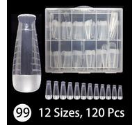 120 Pièces/Boîte Français Faux Ongles Conseils Formes D'extension En Plastique Gel Uv Construction Rapide Double Forme Moule Supérieur Pour Ongles - Type 120pcs Box-99