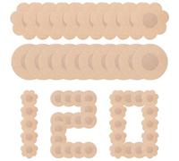 120 Pièces Cache-Tétons Jetables Invisibles Autocollants Seins Forme Fleur et Ronde Ultra Fins et Respirants pour Femme Protection Discrète Mamelon Adhésif Doux