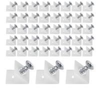 120 Pièces Cales en Plastique pour Meuble Tiroir,Renfort Tiroir Connecteur Arrière Stabilisateurs,Fond de Tiroir Connecteur avec Vis,pour Réparer Affaissement Étagère Meuble,Blanc (120)