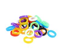 120 Pièces Capuchons de Clés en Silicone Colorés, Élastiques | Anneaux Codés pour Distinguer des Clés Similaires, Usage Portable, Lot Unique, Format Souple Couleur Aléatoire