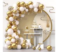 120 pièces Combinaison de ballons en latex dorés métalliques et à confettis pour Noël, anniversaire, mariage, anniversaire, célébrations, décoration pour fête du Nouvel An Taille Unique,Costume origin