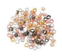 120 pièces de Perles de Barbe en Alliage, Mini Couronne en Forme de Style tibétain Vintage, Perles de tressage pour Cheveux, Fabrication de Bijoux à Faire soi-même