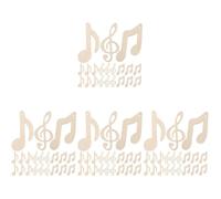 120 Pièces Découpes en Bois Note de Musique pour Bricolage | Bois Beige Poli des Deux Côtés, Bords Brûlés Lisses, pour Garçon Fille, Ateliers, Fêtes et Sapins