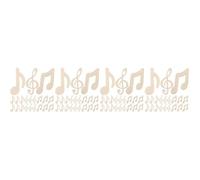 120 Pièces Découpes Note de Musique en Bois pour Bricolage | Surface Vierge, Trou Prépercé, Bords Polis et Brûlés, pour Sapin, Scrapbooking, Pâques