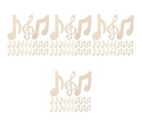 120 Pièces Découpes Note de Musique en Bois pour Travaux Manuels | Bords Brûlés, Surface Lisse Polie des Deux Côtés, pour Étiquettes Présents et Pages de Scrapbooking