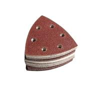 120 Pièces Delta-Triangles De Ponçage 90 X 90 X 90 mm, pour Ponceuses Delta, 6 Trous Papier Abrasif pour Ponceuse, Grain 60