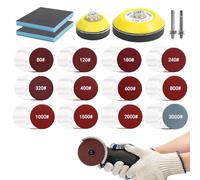 120 Pièces Disques Abrasifs, Disques De Ponçage, Disques Plateau De Ponçage, Kit De Disque Abrasif, Disque De Ponçage De Grain, Pour Perceuse, Meuleuse, Outils Rotatifs