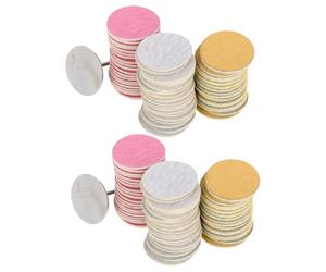 120 Pièces Disques de Ponçage pour Pédicure 25mm, Lot, avec Axe | Papier Abrasif Fin, Support à Roulement de Précision, Usage Pieds et Ongles, pour Maison ou Salon