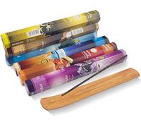 120 Pièces Encens Naturel Aromathérapie,6 Boîtes De 6 Parfums,Encens Ambre Musc,Encens Lavande,Forêt Tropicale,Noix De Coco,Océan,Vanille,Avec Support De Bâtons D'encens