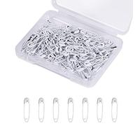 120 Pièces Épingles de Sûreté, 19mm Mini Épingles à Nourrice Épingles de Sûreté pour Vêtements Couture Artisanat Fabrication de Bijoux (Blanc)