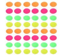 120 Pièces Étiquettes de Prix en Papier Fluorescent, Forme, Lot | Surface Réinscriptible, Bords Arrondis et Couleur Vive, pour Marchés de Légumes et Présentoirs de Rayon