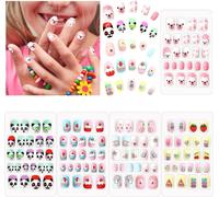 120 Pièces Faux Ongles Enfant,Disponible En Stock Faux Ongles Courts Faux Ongles Enfant Fille 10 Ans Faux Ongles Enfant Autocollants Rose Faux Ongles Pour Les Filles