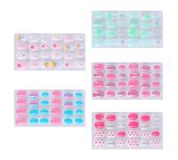 120 Pièces Faux Ongles pour Garçon et Filles, Abs | Couverture Complète, Pose Facile, Format Court, Usage Fête et Anniversaire, pour Garçon et Filles et Élèves