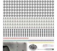 120 pièces Kit de réparation de toit de voiture, rivets de réparation de véhicule, bouton de réparation de toit de voiture, rivets de toit de voiture avec 1 tournevis, 1 ruban à mesurer, 1 boîte en