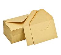 120 Pièces Mini Enveloppes Kraft Enveloppes de Cartes-Cadeaux Enveloppes de Carte de Visite de Mariage Petites Enveloppes Classique Rabat, 4,4 x 3 Pouces