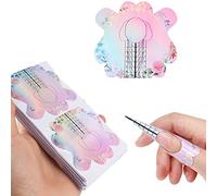 120 Pièces Papillon Ongles Chablons Extend Papier, Pochoirs de Modelage, Chablon Papier pour Gel Nails Art, Auto-Adhésif Ongles Forme avec Numéro, pour Extensions en Gel Acrylique ou UV