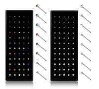 120 Pièces Piercing Nez en Acier Inoxydable 316, Piercing Nez en Droit, Piercing Nez Spirale, Hypoallergéniques m CLOU PIERCING NEZ