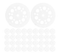 120 Pièces Rondelle Isolante Plate en Plastique à Six Trous | Fixation Sécurisée sur Panneaux de Mousse ’isolation, Usage Bureau ou Maison, Couleur Blanche