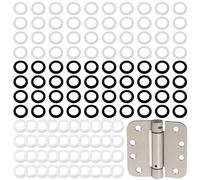 120 Pièces Rondelles,Anneaux de Montage pour Portes de Pièce en Plastique, Charnière de Porte, 1 mm 40 Pièces et 2 mm 80 Pièces, Entretoises en Plastique pour Portes de Pièce Standard