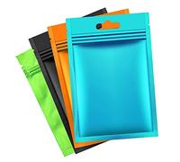 120 Pièces Sacs Papier d'Aluminium, Sacs Mylar Zip Lock, Sacs Fermeture Éclair Mylar, Réutilisable Aluminium Auto-Scellant Vide Nourriture pour Bonbons, Biscuits, Noix (4 Couleurs)