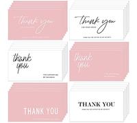 120 Pieces Thank You for Your Order Cards Customer Appreciation Note Cards Thank You for Supporting My Business Card for Small Business Owners Stores Online Retailers 3.5 x 2 Inch(Pink, White)