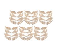 120 Pièces Tranches de Bois D’aile D’ange, Bois Brut | Surface Lisse à Peindre, Texture Rustique, pour Cadres Photo et Sapin de Noël, Loisirs Créatifs