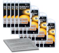 120 piles auditives Duracell Activair 13 orange (20 x 6 pages) + chiffon de n...